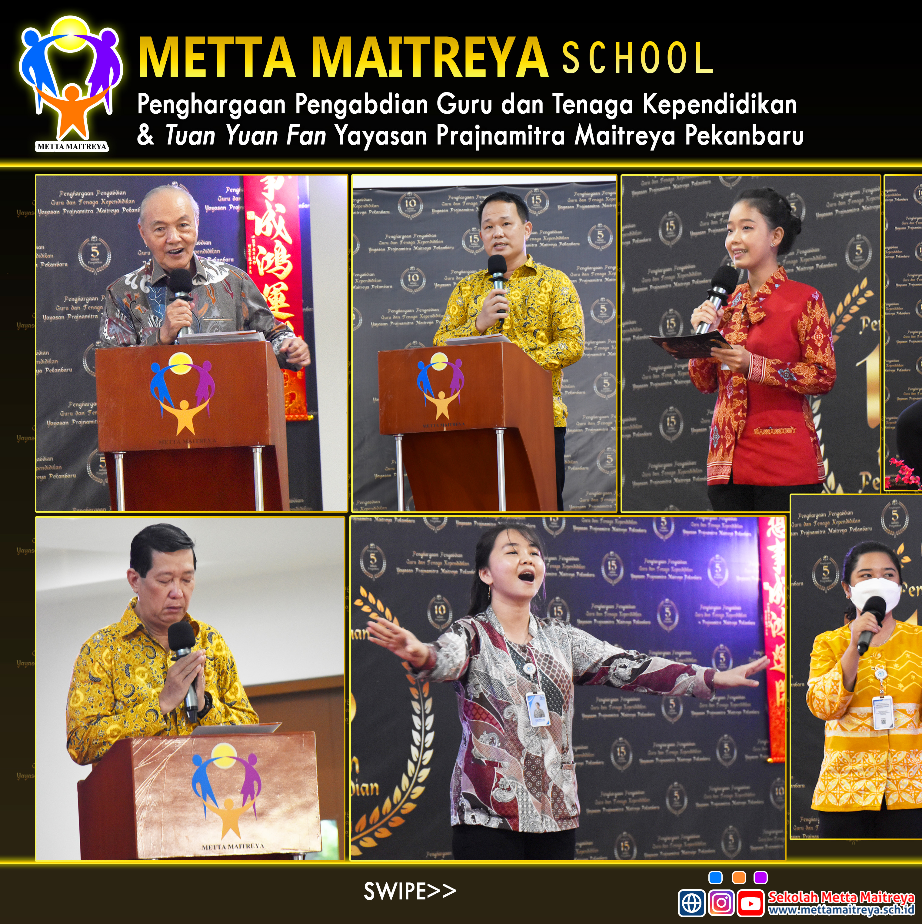 Penghargaan Pengabdian Guru dan Tenaga Kependidikan & Tuan Yuan Fan Yayasan Prajnamitra Maitreya Pekanbaru